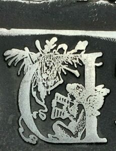 Letter D Ornate Fairies Letter Letterpress Print Plate