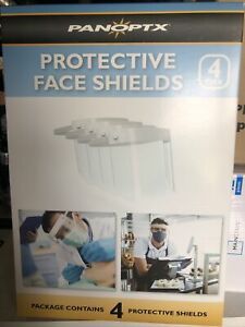 Protective Face Shields 4 Pack Panoptx. Double Side, anti fog Coatings, New!