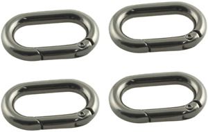 Mosquetn ovalado 4PCS 35x21mm Ganchos abiertos de metal con puerta de empuje