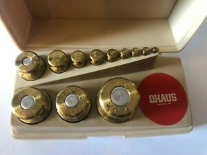 OHAUS Sto-A-weigh brass calibration 12 piece set 1g-500g