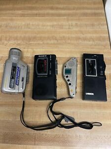 4 Voice Recorder Sony, Olympus ,Lanier Micro cassette Digital players For Parts