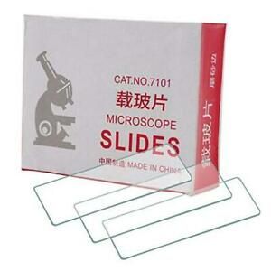 50 Pieces Microscope Slides Pre-Cleaned Clear Blank Ground Edges Glass Slides