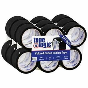 Aviditi Tape Logic 2 Inch x 55 Yard 2.2 Mil Black Heavy Duty Colored Packing ...