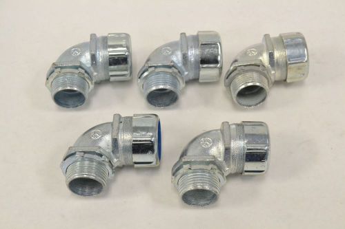 Lot 5 new thomas&amp;betts 90deg flexible conduit connector 1in b321901 for sale