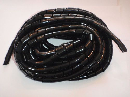 0SPIRAL WRAP HARNESS CABLE 5/16&#034; X 45&#039; LONG UV BLACK 8MM