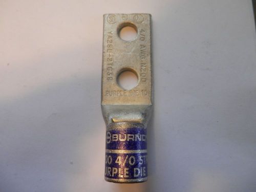 Brundy ya28l-2tc38 copper compression lug 2 holes  3/8 stud size for sale