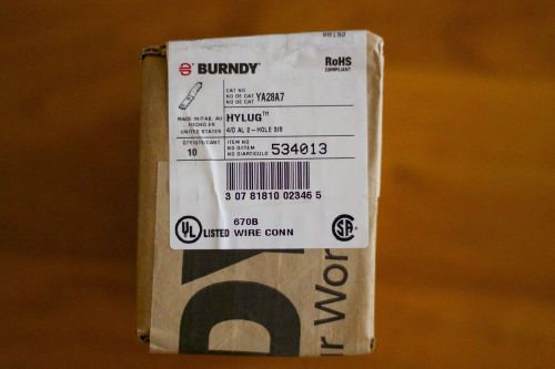 Burndy Crimp Hylug YA28A7  NEW IN BOX