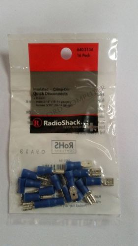 RadioShack 3/16&#034; Insulated Quick Disconnects (16-Pack)