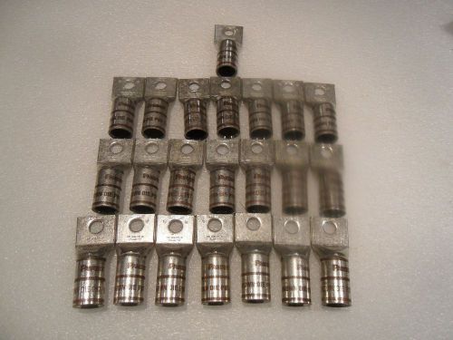 Panduit lca500-12-6 500 kcmil lca500126 copper one hole lug new lot of 22 for sale