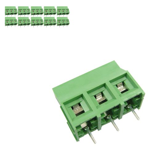 10 pcs 9.5mm Pitch 300V 30A 3P Poles PCB Screw Terminal Block Connector Green