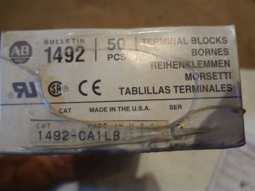BOX Containing  (50) Allen Bradley 1492-CA1LB SER. C Terminal Block
