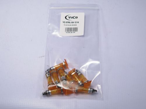 Lot of 10 yc-9trl-6a-12-n 12v ac/dc neon 9mm mini pilot light terminal ring+n for sale