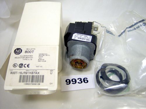 (9936)  allen bradley selector switch illuminated 16jr91kb7ax for sale