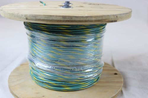 690 ft spool apex ~12 awg stranded thhn/thwn/mtw - green w/yellow spiral - 600 v for sale