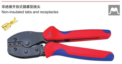 0.5-6.0mm2 awg22-10 non-insulated tabs and receptacles terminals crimping plier for sale