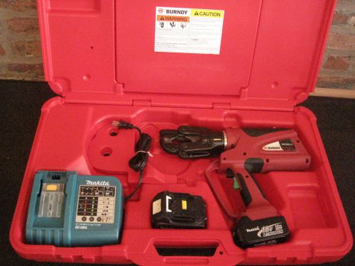 Burndy model patriot pat600-li hydraulic crimper with rubber covered head for sale