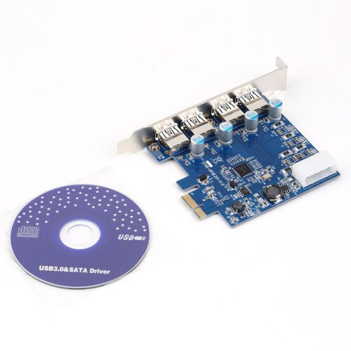 4 port usb 3.0 hub to pci-e pci express card adapter chipset brandly new ww for sale