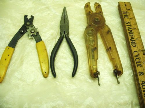 Old used tools 3 elictricans pliers cutting tools for sale