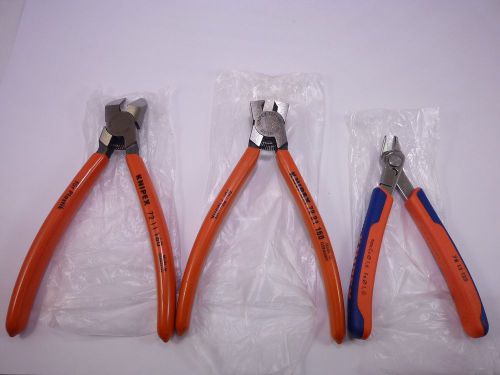 Knipex 78 13 125 , 72 11 160 , 72 21 160 cutter pack 3 piece made in germany for sale