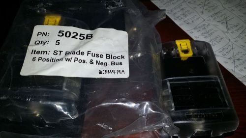 Blue seas 5025 b 6 position fuse block cover &amp; negative bus blue sea fuse holder for sale
