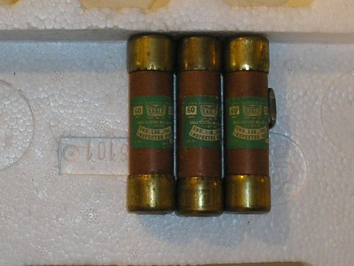 (LOT OF 3)Eagle 60A 250v one time fuse
