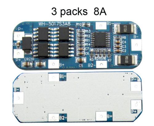 8A Protection Board for 3 Packs 10.8V 11.1V 12.6V 18650 Li-ion Lithium Battery