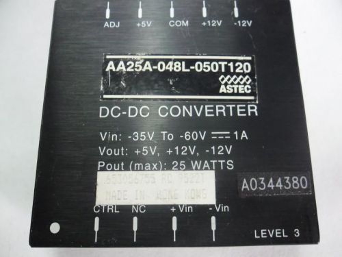 ASTEC / AA25A-048L-050T120 / AA7811A / DC-DC Converter Vin 48V Vout: 5V,-12V,12V