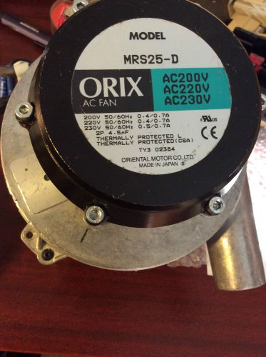 NEW OS AC Fan ORIX MRS25-D Axial Flow 200/220/230V