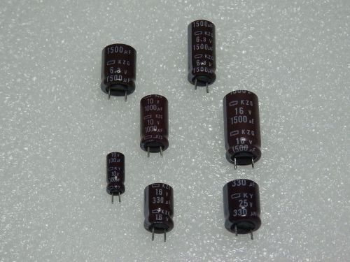 6x rubycon mbz 470uf 16v radial el. capacitor ?8x12mm  black  colour for sale