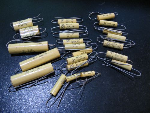 Lot of 23 Northern Electric QCC1A &amp; Similar Film Capacitors NOS VINTAGE 1970s