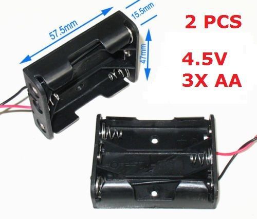 2pcs 4.5v aa battery holder with 15 cm cable for arduino for sale