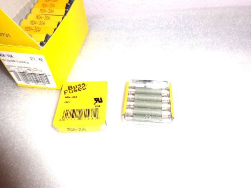 10 buss fuses mda-30a time delay ceramic tube fuse new mda 30a 1/4&#034; x 1 1/4&#034; for sale