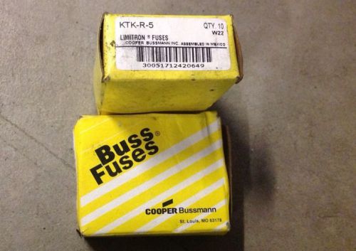 Lot 20 cooper bussmann ktk-r-5  buss fuse for sale