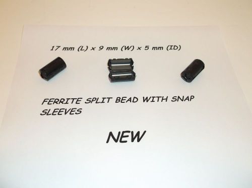 Snap-on ferrite beads 17 mm x 9 mm x 5  mm ,new in lots of 4 for sale
