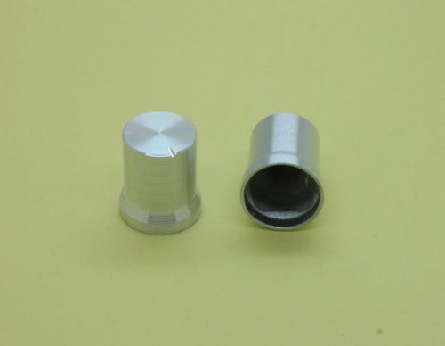 10 x aluminum hi-fi control knob insert type 13mmdx17mmh nickel for 6mm shaft for sale