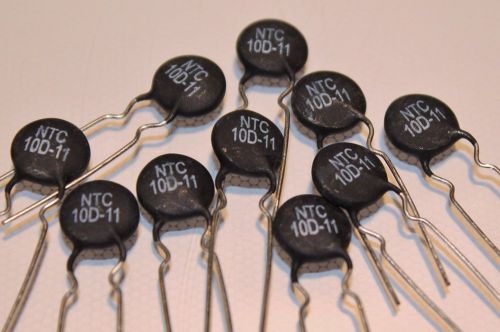 10pcs Vishay Inrush Limiter Thermistor NTC 10D-11 10 Ohm USA Seller