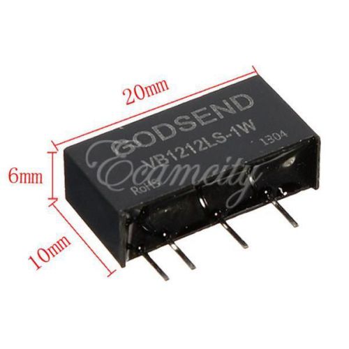 Car Bike Isolated Power Module 4pins DC to DC Converter In 10-16V Out 12V 1W