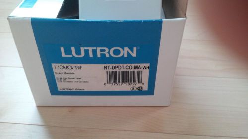 LUTRON NOVA T DOUBLE POLE, DOUBLE THROW, CENTER OFF SWITCH NT-DPDT-CO-MA-WH