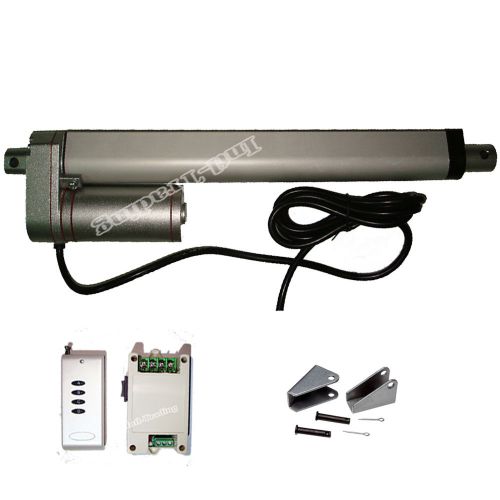 Heavy duty 14&#034; stroke linear actuator &amp;brackets&amp;remote 330 pound max lift 12v dc for sale