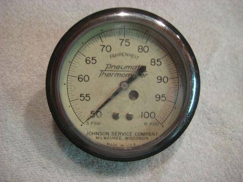 Johnson Controls 3.5&#034; Pneumatic Thermometer 50-100 Degrees F Gauge