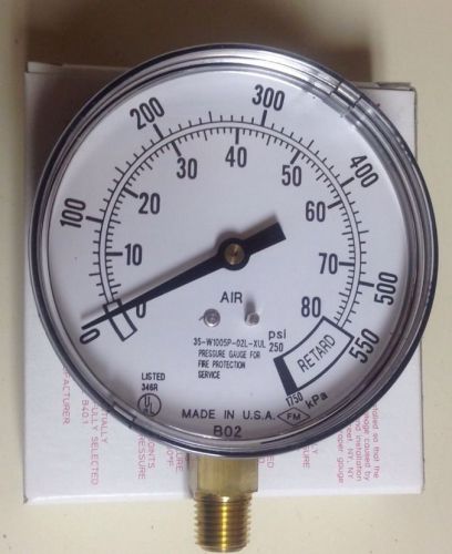 Tyco fire products 92-343-1-012 air pressure gauge 250 psi fire safety sprinkler for sale