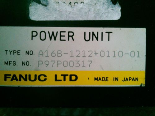 FANUC POWER SUPPLY A16B-1212-0110-01