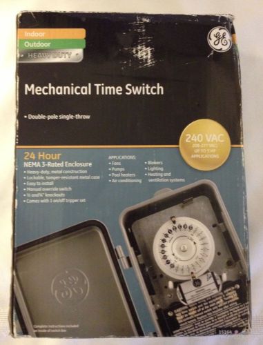 Heavy duty mechanical time switch-indoor/outdoor-240vac-new, in box! for sale