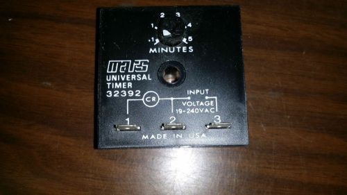 MARS UNIVERSAL TIMER, 32392, 1-8 MINUTES, MADE IN USA 19-288VOLTS FREE SHIPPING!