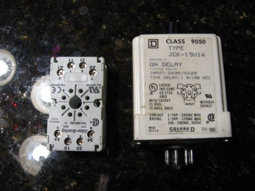 Square D On Delay Relay with base model 9050 JCK-15V14