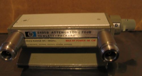 Agilent 8495b 002 manual step attenuator, dc to 18 ghz, 0 to 70 db, 10 db steps for sale