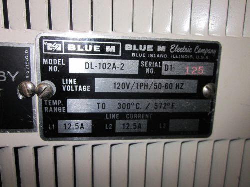 Blue M DL-102A-2 Oven