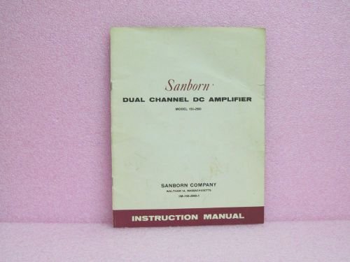 Sanborn/hp manual 150-2900 dual channel dc amplifier instruction manual w/schem. for sale