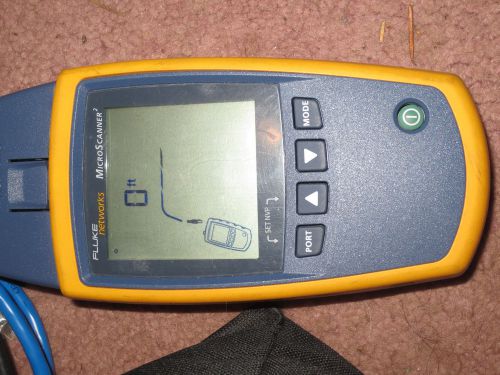 Fluke MicroScanner2 Cable Verifier Networks tester with case cables good conditi