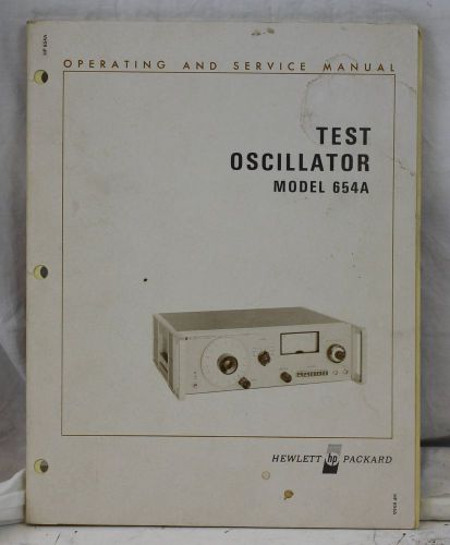 HP 654A Test Oscillator Operating &amp; Service Manual Agilent